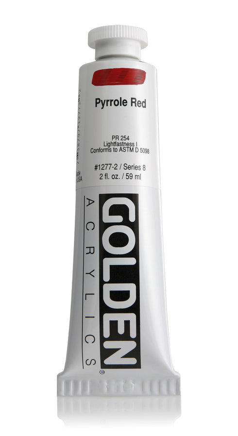 GOLDEN HEAVY BODY ACRYLIC PYRROLE RED 2 OZ